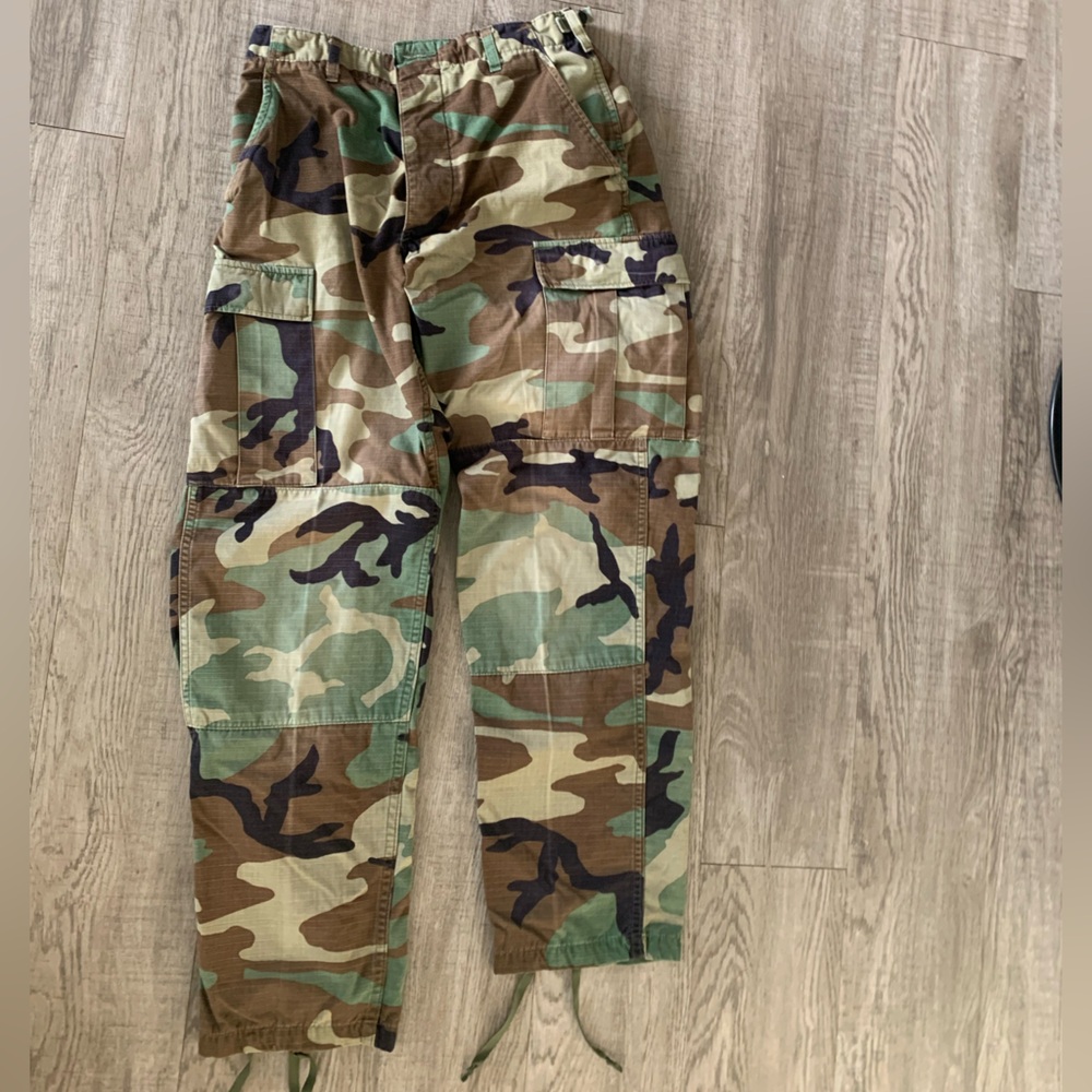 Rothco BDU Camo Pants Mens Size S Green Lot of 2 Cargo Military Army authentic
